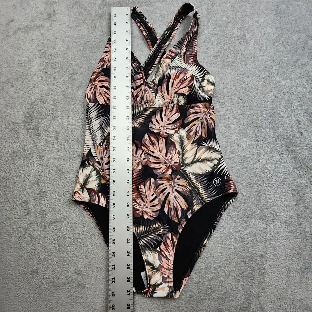 Hurley Womens S One Piece Swimsuit Floral Design NWT Beach Pool Summer Style